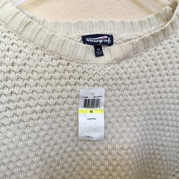 Freshman 1996 Cream Cropped Sweater, Sz Medium NWT - Picture 4 of 8